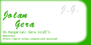 jolan gera business card